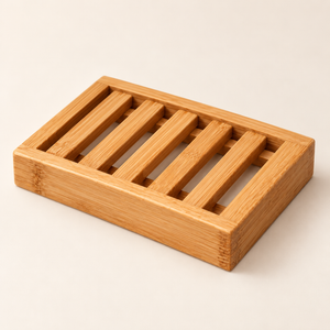 Bamboo soap dish