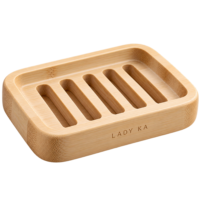 Slotted Bamboo Soap Dish
